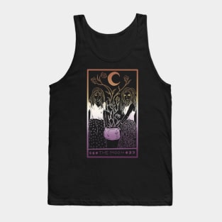 Midnight Margarita Moon - tarot card sapphic sunset pastel Tank Top